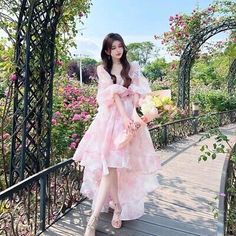 Great shopping ideas for Women Princess Floral Sweet Dress Party Puff Sleeve Fairy Dress Long Beach Dress, Fashion Women's Dresses Chiffon Fairy Dress, فستان زهري, Designer Summer Dresses, Beach Party Dress, Square Neck Dress, Party Skirt, Bubble Sleeve, Midi Dress Casual, Evening Dresses Elegant