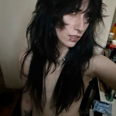 Goth Hair, Boys Long Hairstyles, Emo Hair, Cute Emo, Corte De Cabelo Masculino, Long Black Hair, Hair Reference, Dream Hair, Attractive People