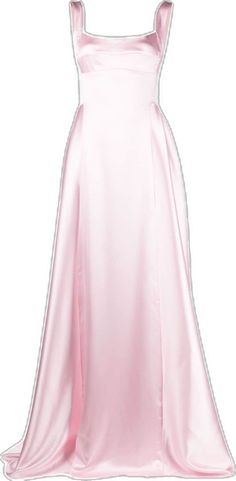 Pink A-line Satin Dress For Evening, Elegant Bridesmaid Dress With Flared Skirt, Elegant Gown With Full Satin Skirt, Satin Gown With Full Skirt For Gala, Pink Silk A-line Evening Dress, Elegant Prom Dress With Flared Skirt, Full Length Pleated Dress, Pink Pleated Formal Dress, Elegant Full Length Pleated Dress