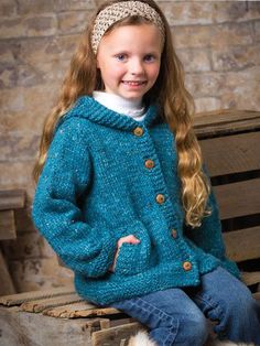 ANNIE'S SIGNATURE DESIGNS: Cadet Cardi Knit Pattern is a top seller! Order and start stitching today. Kids Knitting Patterns, Creative Knitting, Quick Knits, Designer Baby, Knitting Magazine, Girls Cardigan, Hooded Cardigan, Hat Knitting Patterns, Cardigan Pattern