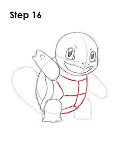 how to draw a cartoon pokemon step by step