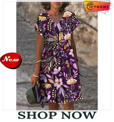 Women's Casual Dress T Shirt Dress Tee Dress Shift Dress Floral Print V Neck Mini Dress Active Fashion Outdoor Vacation Short Sleeve Regular Fit Purple Spring Summer S M L Xl Xxl Casual Purple A-line Mini Dress, Casual Purple A-line Midi Dress, Casual A-line Purple Mini Dress, Casual Printed Short Sleeve Midi Dress, Casual Purple Knee-length Midi Dress, Short Sleeve Purple Fall Dress, Short Sleeve Purple Dress For Fall, Purple Short Sleeve Dress For Fall, Casual Purple Midi Dress For Fall