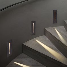 "Rectangle 3W LED IP65 Waterproof Recessed Modern Stair Lights Corner Wall Lights Stairway Sconces Step Lights for Outdoor Aisle" Stairs Colours, Stairs Renovation, Shelf Decor Living Room, Stair Lights, Farmhouse Ceiling Fan, Step Light, Stair Lighting, Modern Stairs, Flush Mount Ceiling Fan