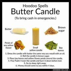 Goofer Dust Recipe, Butter Candle, Voodoo Hoodoo, Yellow Candles, Voodoo Spells