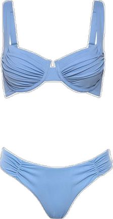 Fitted Blue Padded Swimwear, Fitted Padded Blue Swimwear, Fitted Swimwear With Removable Cups For Summer, Summer Swimwear With Removable Cups For Swimming, Summer Swimwear With Removable Cups, Blue Ruched Underwire Swimwear, Neon Bikinis, Tanning Oil, Aruba