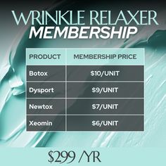 the wrinkle relaxer flyer is shown for $ 29 / yr and includes two