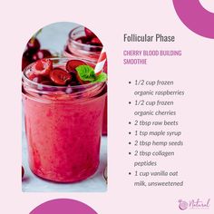 Cycle Syncing Smoothies, Smoothie For Period, Follicular Phase Dinner Recipes, Luteal Phase Smoothie, Period Smoothie, Cycle Balancing, Meals For Your Menstrual Phase, Menstrual Phase Smoothies, Menstrual Cycle Smoothie