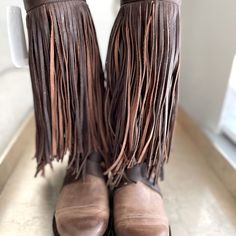 New In Box With Tags Stetson Brown Leather Boot. Beautiful And Well Made. Back Zipper. Never Used. Perfect Condition. Great Bohemian Western Vibe. Great Addition To Any Closet For Any Season. Bohemian Leather Boots With Fringe, Brown Western Boots With Tassels, Brown Leather Fringe Boots, Brown Bohemian Boots With Tassels, Bohemian Brown Boots With Tassels, Leather Boots With Fringe And Round Toe, Leather Fringe Boots With Closed Toe, Brown Bohemian Closed Toe Boots, Bohemian Brown Closed Toe Boots