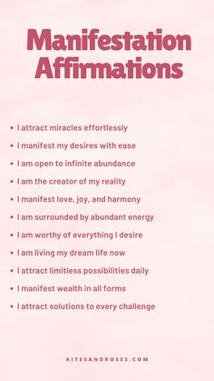 Looking for manifestation affirmations? Here are the mantras and words that align your actions with your dreams.