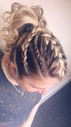 Hairstyle Ideas Easy, Competition Hair, Dance Hairstyles, Trendy Hairstyle, Cool Braid Hairstyles, Easy Hairstyle, Work Hairstyles, Penteado Cabelo Curto