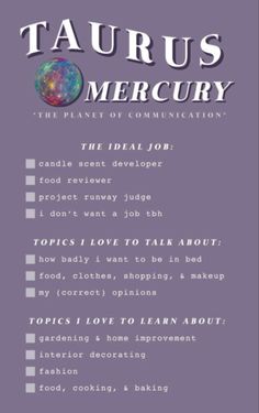 the poster for taurus's mercury, which is featured in an article