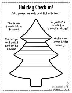 a christmas tree with the words holiday check in and an image of what is your favorite holiday