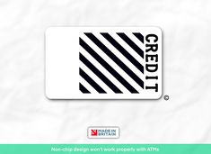 a credit card with the words made in britain and an arrow pointing up to it