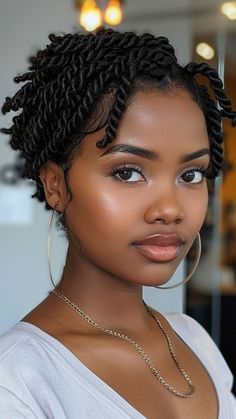 25 Playful Two-Strand Hairstyles for the Fashion-Forward Woman Flat Twist Out Hairstyles For Short Hair, Natural 2 Strand Twists For Black Women, Braid Styles For Wedding Black Women, Classic With A Twist Style, Natural Hairstyles With Twists, Twist Sets On Natural Hair, Two Strand Twists Short Hair, Short Two Strand Twist Hairstyles, Twist Out On Short Hair Natural