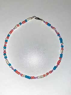 a comfortable, stylish, trendy beaded necklace/chocker with your choice of purple, pink, blue, and white (chose multiple colors) beads put in a random order. Diy Jewelry Unique, Diy Jewelry, Necklace Etsy, Beaded Necklace, Jewelry Necklaces, Beads, Purple, Pink, Silver