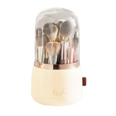 Our TeqHome free standing makeup brush container features sleek and modern outlook, blending seamlessly into any decor style of your vanity table and adding a touch of elegance. The 7 compartments allows you to easy storage for brushes, combs, pens, eyeliners, mascaras, lipsticks etc.. Keep your vanity table clean and organized. It also can be used to hold pen, pencil, marker, highlighters,ruler, eraser, paper clip, scissors, letter openers and other stationery in your office. The 360 rotatable Marker Highlighters, Makeup Brush Organizer, Yellow Desk, Brush Organizer, Letter Openers, Makeup Brush Organization, Makeup Brush Holder, Make Up Brushes, Room Desk