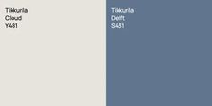 two different shades of blue and white with the words tikiura cloud y341