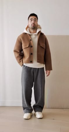 Mens Fall 2023 Outfits, Winter Outfits For Short Men, Men Style Outfits Autumn 2024, Men’s Fashion Winter, Fall Outfit Men 2024, Tim Dessaint Style, Tim Dessaint, Overshirt Men Outfit, Male Fashion Fall 2024