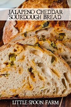 a loaf of jalapeno cheddar sourdough bread