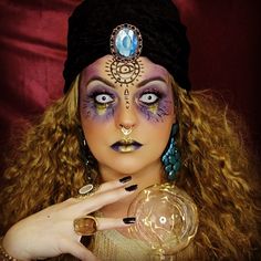 Creepy Fortune Teller Costume, Psychic Witch, Mardi Gras Makeup, Theatre Makeup, Amazon Kitchen Gadgets