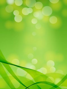 an abstract green background with blurry circles and wavy lines on the bottom right corner