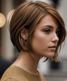 Short Layered Asymmetrical Bob, Short Layers Bob Hairstyles, Short Layered Haircuts For Thinner Hair, Short Hairstyle Women Pixie Thick Hair, Whispy Hairstyles Medium, Short Bob Hairstyles For Thick Hair Choppy Layers Shoulder Length, Bob Styles For Thick Hair, Short Bob With Face Framing Layers, Bob Hairstyles Textured