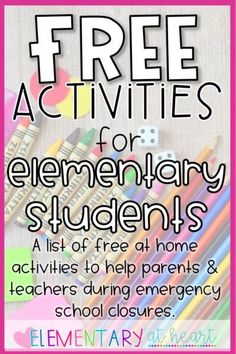 free activities for elementary students to help them learn