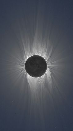 the sun's halo is seen in this black and white photo taken by nasa astronauts