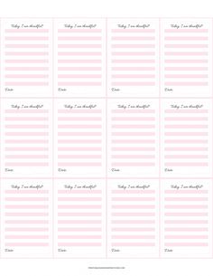 a pink and white printable meal planner