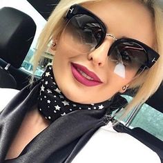 Semi-Rimless Sunglasses Transparent Sunglasses, Sunglasses Women Designer