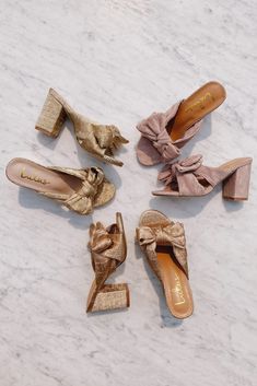 Cute Rose Gold Sandals - Vegan High Heel Sandals - Bow Sandals - Lulus Beautiful Wedding Shoes, High Heels Outfit, Spring Heels, Fairy Shoes, Rose Gold Sandals, Neutral Heels, Lovely Fashion, Bow Sandals, Bridesmaid Shoes