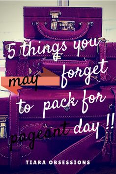 5 things you may forget to pack for pageant day ! #pageanttips #pageantgirls… Pageant Dresses For Women, Miss Canada