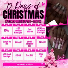 Can’t wait to see yall 🤗 December Appointments are available 12 Days Of Christmas, Free Gifts, 10 Things, Gifts