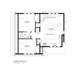 a floor plan for a small house with two levels