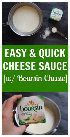 easy and quick cheese sauce with bourssin cheese