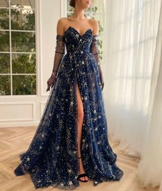 Midnight Flâneur Gown | Teuta Matoshi Strapless Prom Dresses, Evening Party Gowns, Shein Outfits, Maxi Dress Prom, A Line Prom Dresses, Party Gowns, Formal Evening Dresses