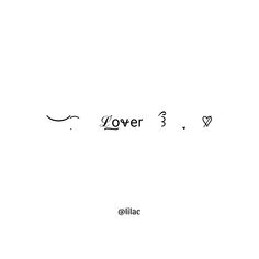 the word lover is written in black ink on a white background with an image of two hearts