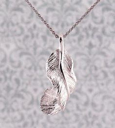 Feather Necklace in Sterling Silver - woot & hammy Silver Feather Pendant Jewelry, Elegant Sterling Silver Feather Jewelry, Angel Signs, Message Of Love, Your Guardian Angel, Feather Necklace, Falling From The Sky, Feather Pendant, Feather Necklaces