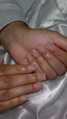 Nails Ideas For 18th Birthday, Short Basic Nail Sets, Short Square Polygel Nails, 15 Birthday Nails Acrylic, Short Frenchies Acrylic Nails, Short Birthday Nails Black Women, Senior Year Nails, Short Birthday Nails Inspiration, Extra Small Nails