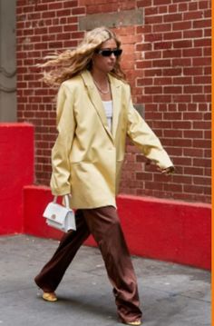 Blazer Street Style, Shop Branding, Trend Fabrics, Athleisure Trend, Clothing Outfits, Yellow Outfit, Rocky Road, Cool Street Fashion