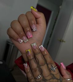 Acrylic Nail Set, Drip Nails, Exotic Nails, Long Acrylic Nails Coffin