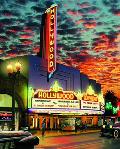 Hollywood Theater Mural Wallpaper Hollywood Astethic, Retro Hollywood Aesthetic, Vintage Cinema Aesthetic, Hollywood Moodboard, Hollywood Architecture, Hollywood Background, Hollywood Wallpaper, Cinema Wallpaper