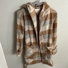 A New Day Jacket Xs, Plaid Grey/Brown Never Worn Nwot A New Day, New Day, Brown And Grey, Jackets For Women, Jackets & Coats, Plaid, Grey, Women Shopping, Color