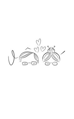 the word love is written in black and white with an image of two people wearing sunglasses