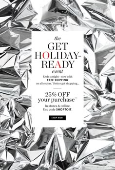 the get holiday ready sale is now on