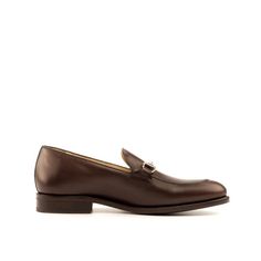 Men's Brown Leather Metal Bit Loafer - The Andrey by Idrese Luxury Brown Tassel Loafers For Business, Luxury Brown Loafers For Office, Modern Brown Semi-formal Loafers, Business Brown Loafers With Horsebit Detail, Brown Business Loafers With Horsebit Detail, Modern Brown Moccasins For Formal Occasions, Timeless Brown Moccasins For Business, Elegant Brown Tassel Loafers For Business Casual, Brown Formal Loafers With Horsebit Detail