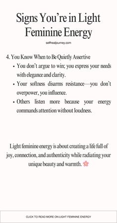 Discover small changes you can make each day to embody light feminine energy and create a more harmonious, joyful life.