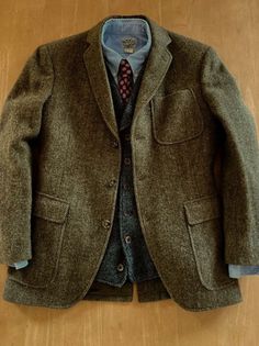 Tweed Jacket Men, Tweed Jacket Outfit, Rugby Ralph Lauren, Older Mens Fashion, British Style Men, Shirt And Tie, Men Stylish Dress, Elegante Casual, Mens Fashion Classy