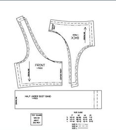 the sewing pattern for an adult sized brach is shown in black and white, with measurements