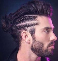 Cyberpunk Hairstyles, Bun Braid, Trendy Mens Hairstyles, Hipster Haircut, Flat Twist Hairstyles, Cool Braid Hairstyles, Punk Hair